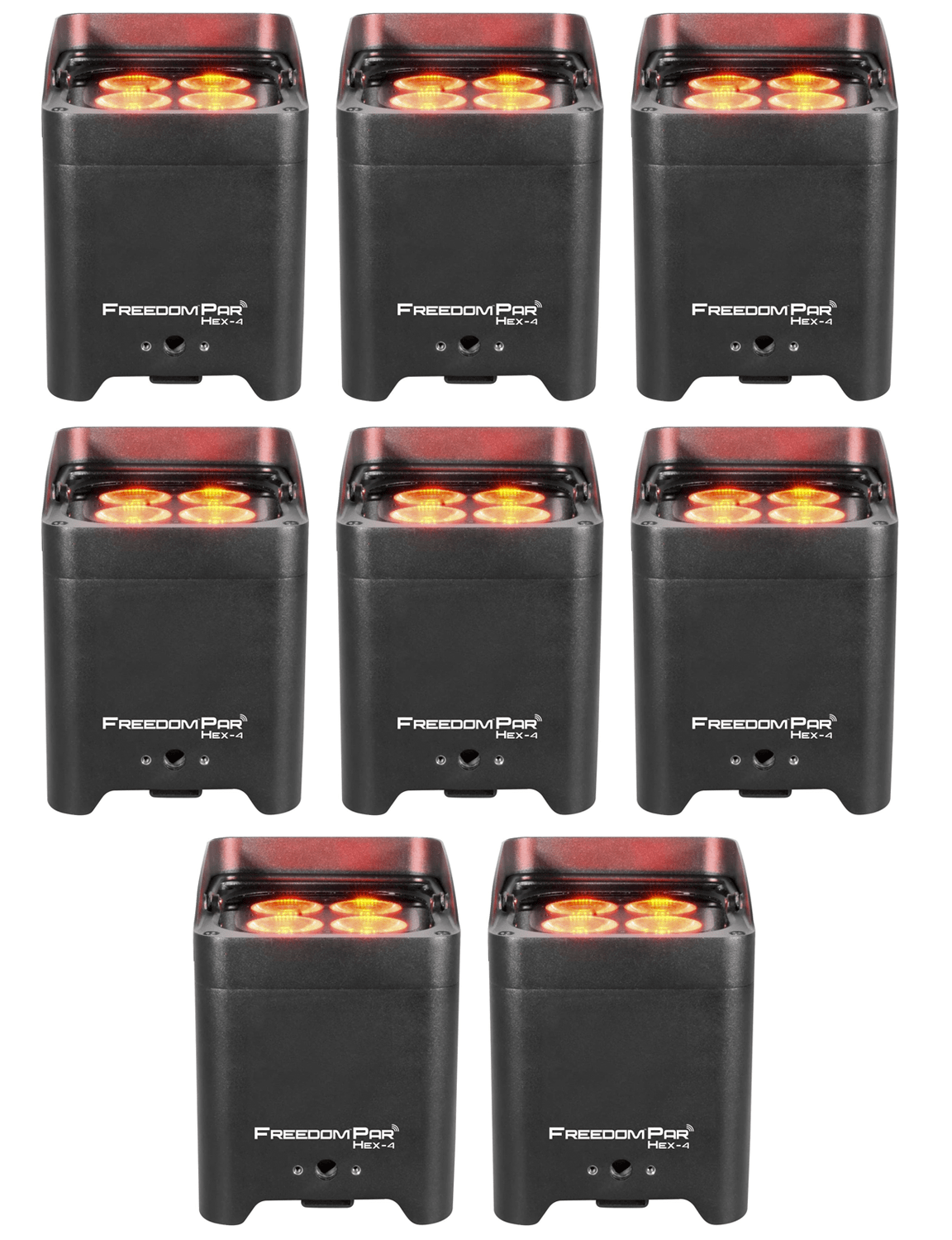 Chauvet Freedom Par Hex-4 RGBAW Plus UV Light 8-Pack - PSSL ProSound and Stage Lighting