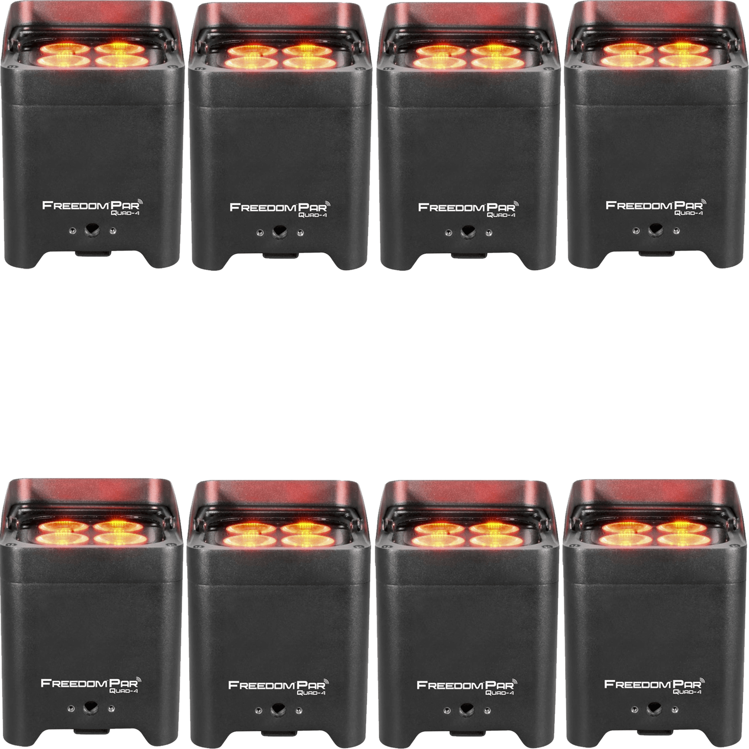 Chauvet Freedom Par Quad-4 RGBA Battery-Powered Wireless Wash 8-Pack - PSSL ProSound and Stage Lighting