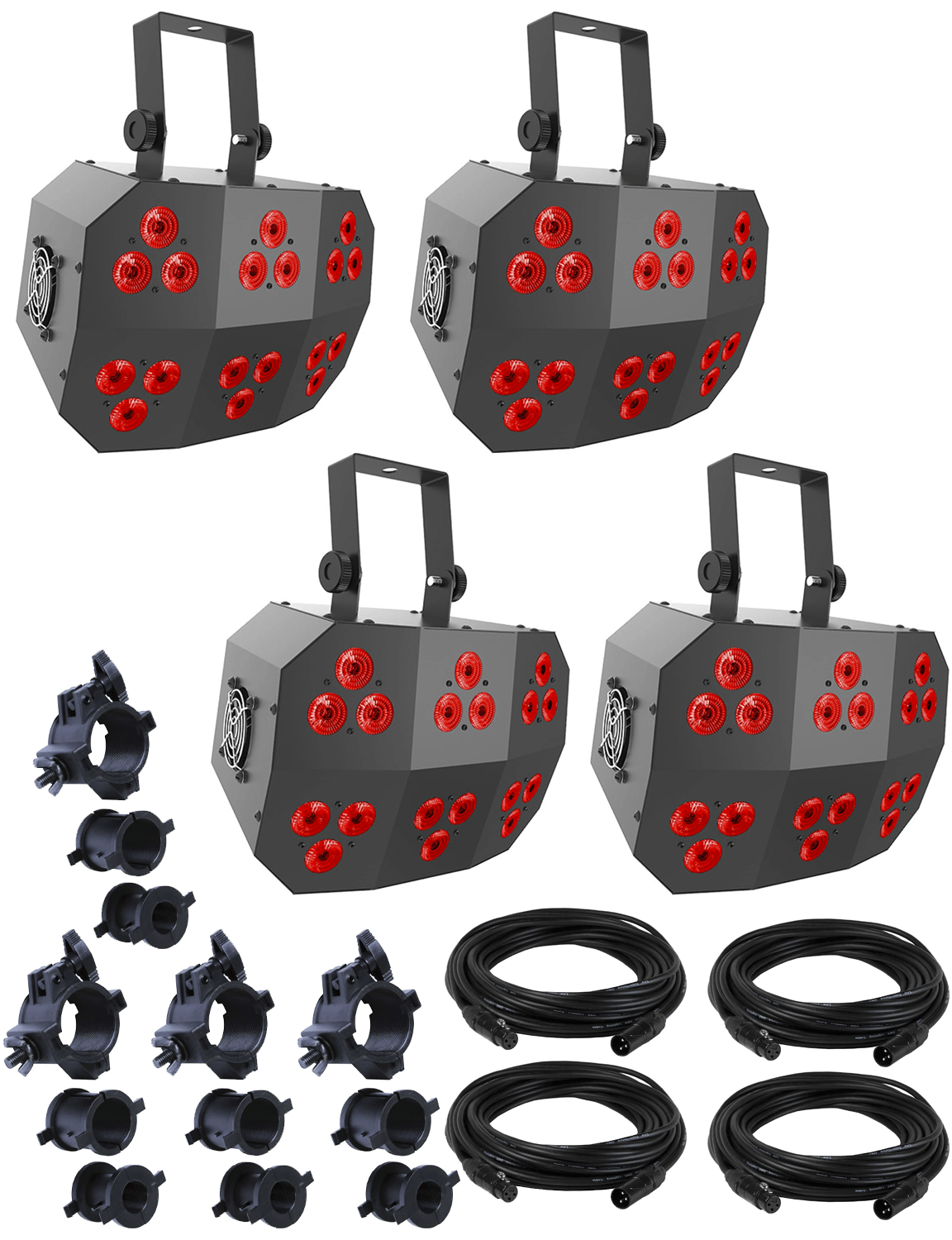 Chauvet Wash FX2 LED Light x4 with Cables & Clamps - PSSL ProSound and Stage Lighting
