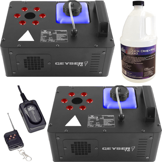 Chauvet Geyser T6 Fog Machines (x2) with Fluid & Remote - PSSL ProSound and Stage Lighting