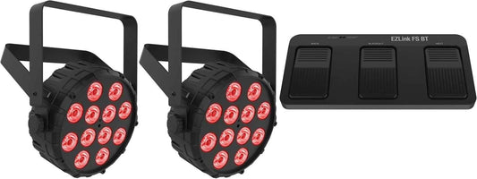 Chauvet SlimPAR T12 BT Wash Light 2-Pack with Wireless Footswitch - PSSL ProSound and Stage Lighting