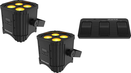 Chauvet EZlink Par Q4 BT 2-Pack with Wireless Footswitch - PSSL ProSound and Stage Lighting