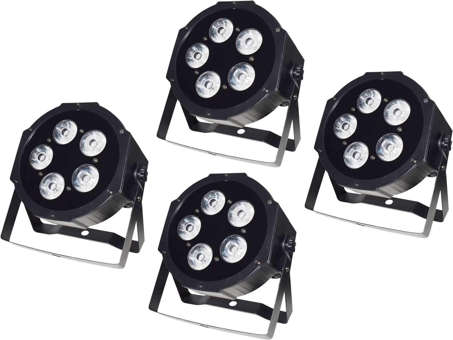 ColorKey WaferPar HEX 5 RGBAW Plus UV LED Wash Light 4-Pack - PSSL ProSound and Stage Lighting