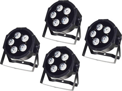 ColorKey WaferPar HEX 5 RGBAW Plus UV LED Wash Light 4-Pack - PSSL ProSound and Stage Lighting