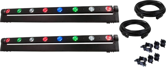 ADJ American DJ Sweeper Beam Quad LED 2-Pack with Accessories - PSSL ProSound and Stage Lighting