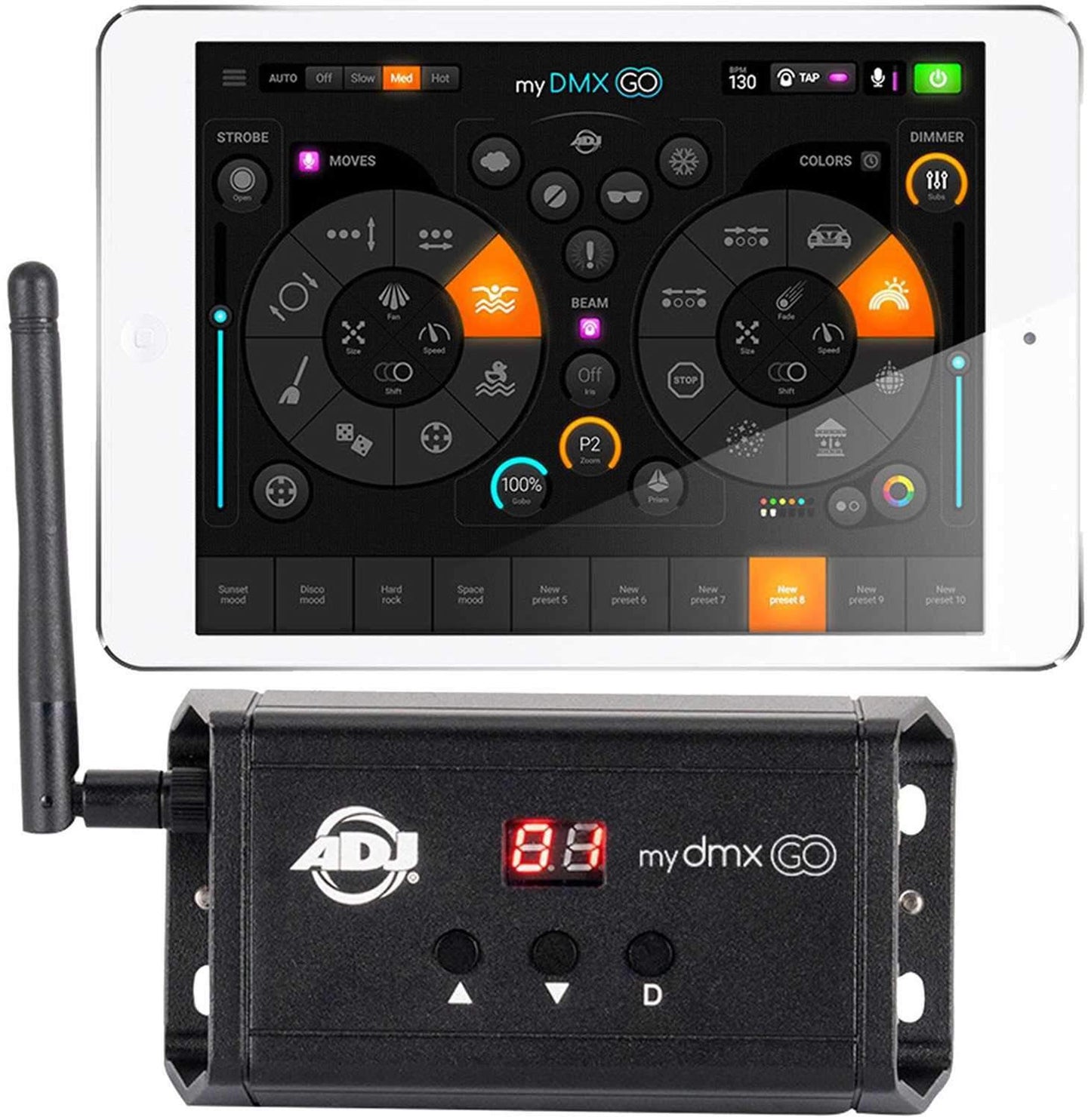 ADJ American DJ myDMX Go Wireless DMX Interface with Accessories - PSSL ProSound and Stage Lighting