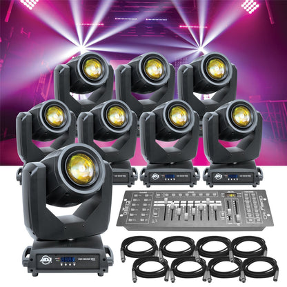 ADJ American DJ Vizi Beam 5RX 8 Pack with Controller & Cable - PSSL ProSound and Stage Lighting