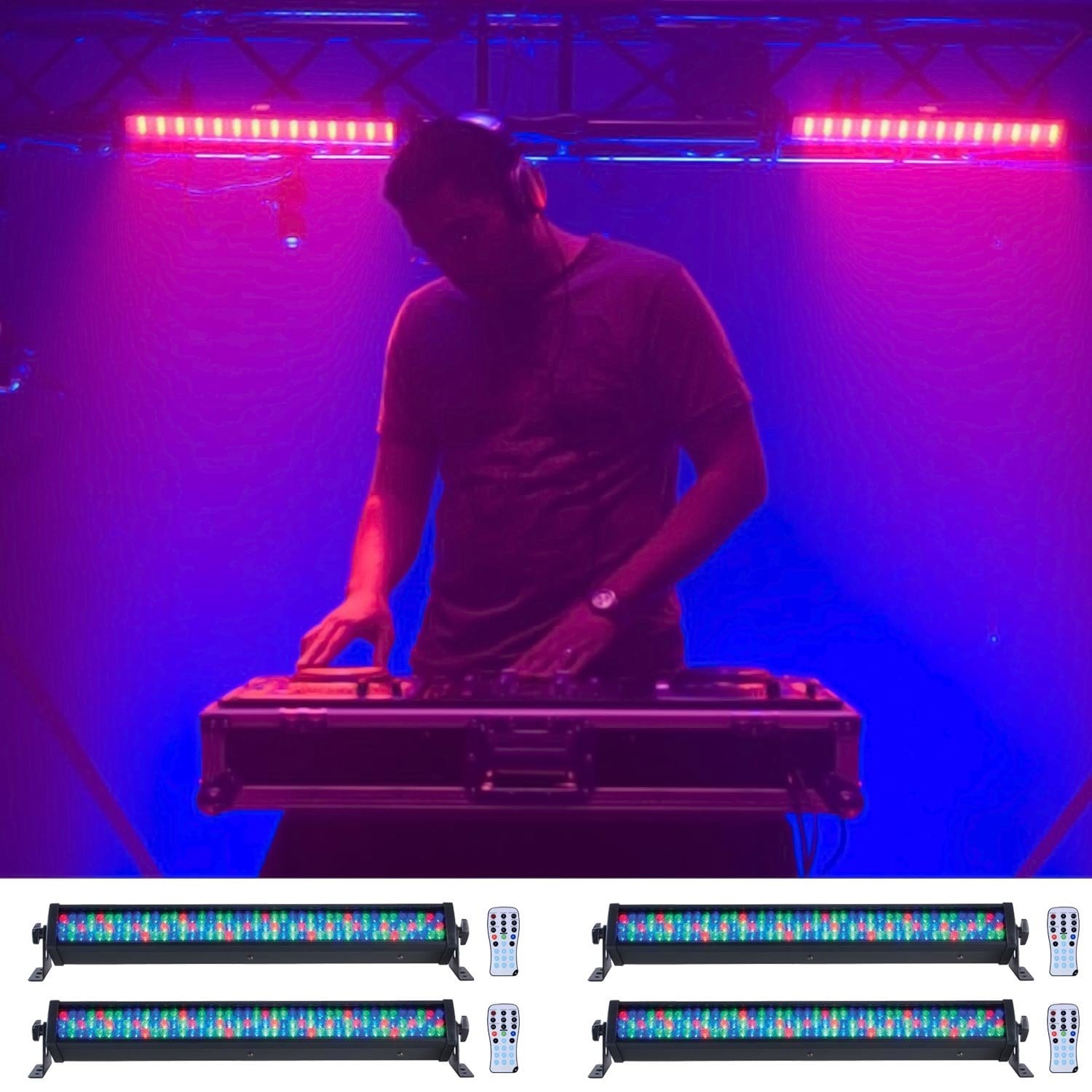 ADJ American DJ Mega Bar 50RGB RC LED Bar Light 4 Pack - PSSL ProSound and Stage Lighting