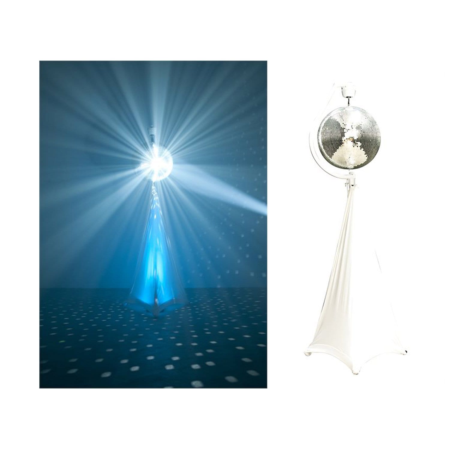 Eliminator 8-Inch Mirror Ball with Stand & LED Pinspot - PSSL ProSound and Stage Lighting