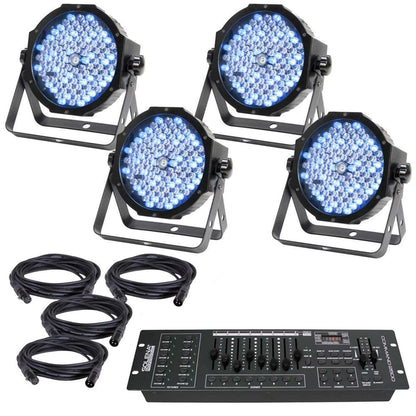 ADJ American DJ Profile Plus Wash Light 4-Pack with DMX Controller - PSSL ProSound and Stage Lighting