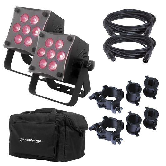 Mega Lite Baby Color Q70 2-Pack with Gig Bag & Accessories - PSSL ProSound and Stage Lighting