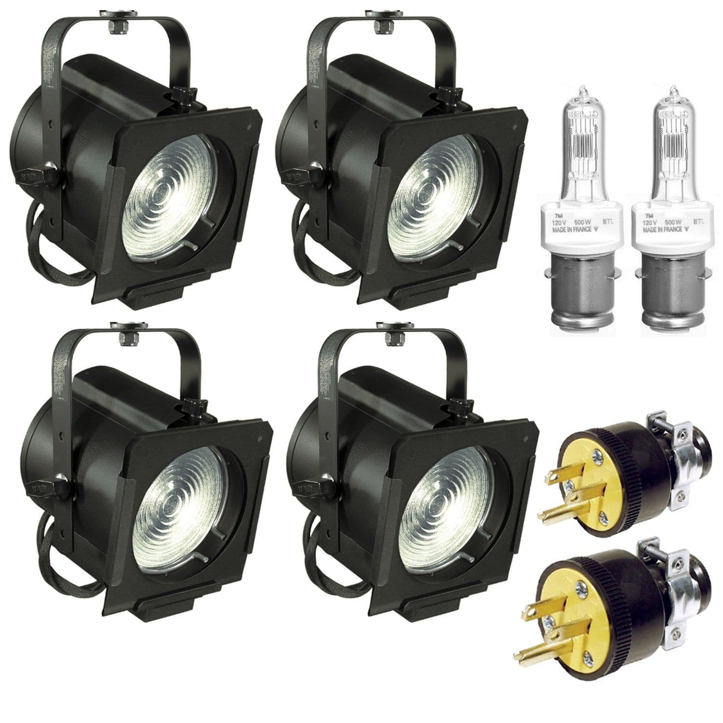 Altman 65Q Fresnel Light 4-Pack with Lamps & AC Plugs - PSSL ProSound and Stage Lighting