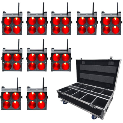 Colorkey MobilPar Hex 4 10-Pack with Free Road Case - PSSL ProSound and Stage Lighting