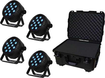 Blizzard LB Par Quad RGBW 4-Pack with Gator Waterproof Case - PSSL ProSound and Stage Lighting
