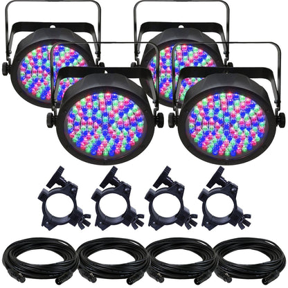 Chauvet SlimPAR 56 LED Wash Light 4-Pack with Accessories - PSSL ProSound and Stage Lighting