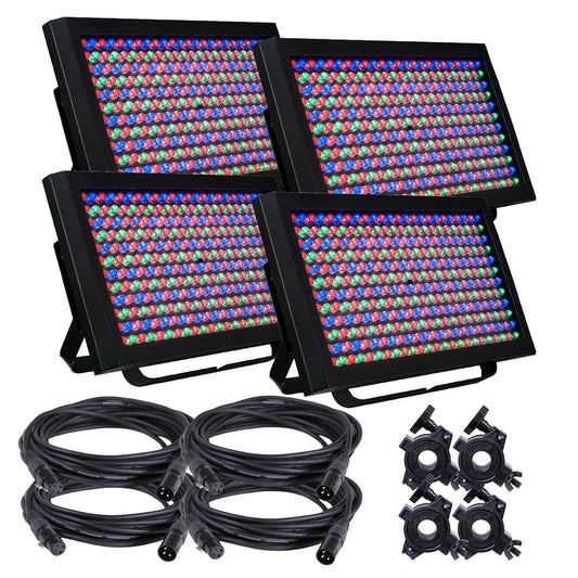 ADJ American DJ Profile Panel RGBA LED Wash 4-Pack with Accessories - PSSL ProSound and Stage Lighting