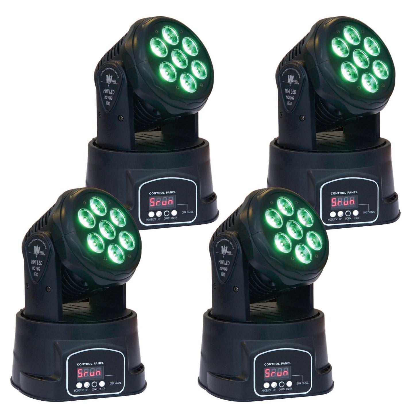 ColorKey Mover MiniWash QUAD-W 7 Moving Head Light 4-Pack - PSSL ProSound and Stage Lighting