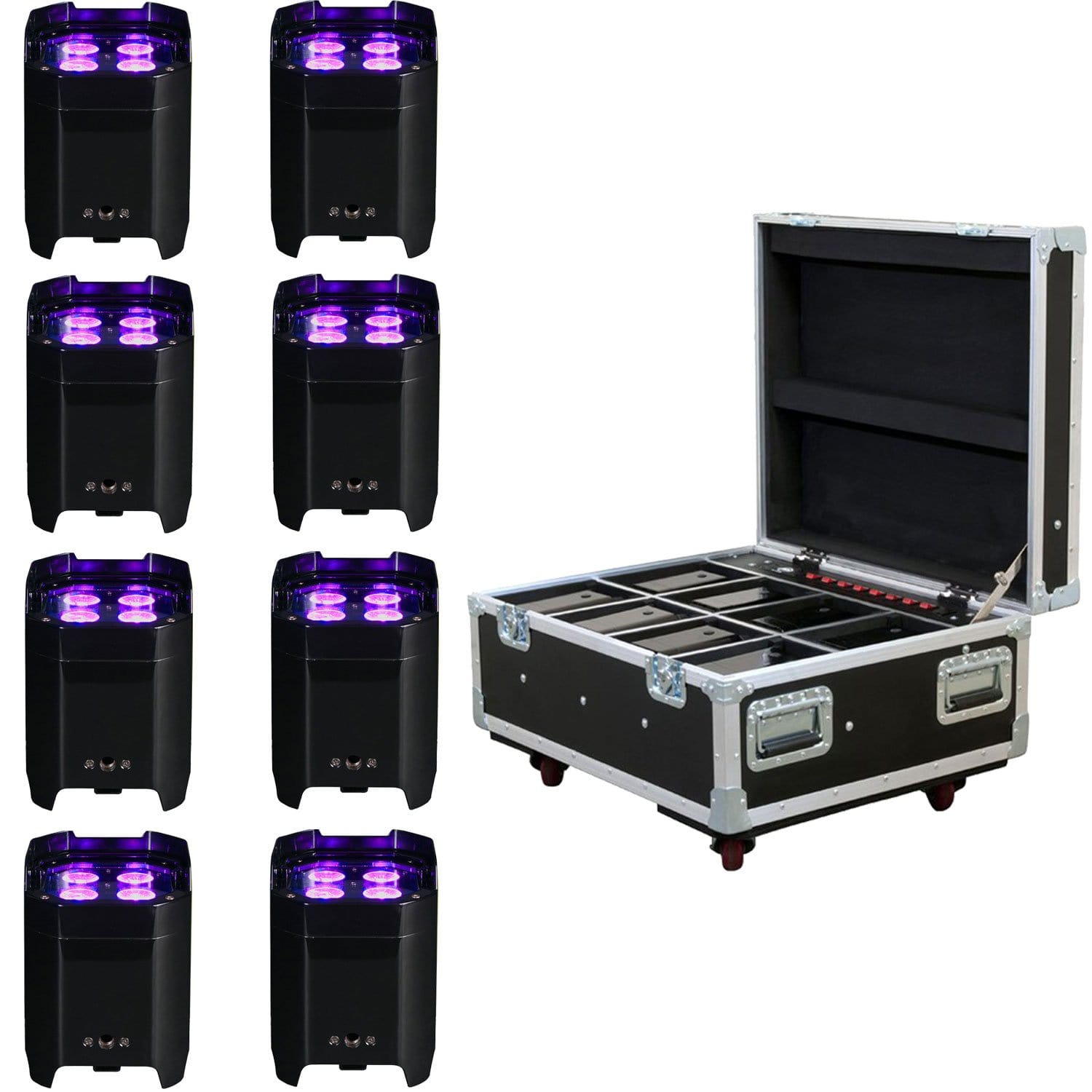 ADJ American DJ Element HEX Wireless LED Wash Light 8-Pack with Case - PSSL ProSound and Stage Lighting