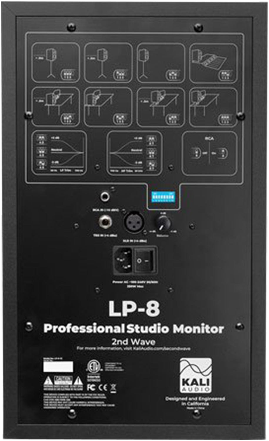 Kali Audio LP-8 V2 8-Inch Active Studio Monitor. Black - PSSL ProSound and Stage Lighting