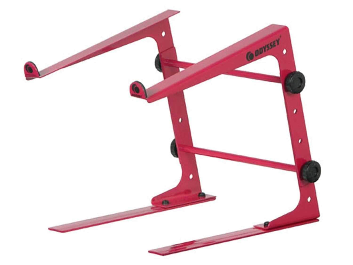 Odyssey LSTANDRED Red DJ Laptop Stand With Clamps - PSSL ProSound and Stage Lighting