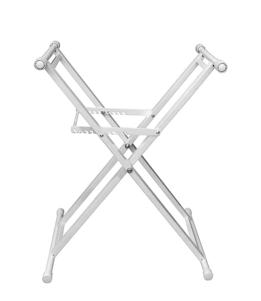 Odyssey LTBXSWHT Double Braced Luxe White X Stand - PSSL ProSound and Stage Lighting