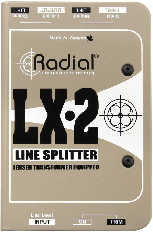 Radial LX2 Passive Line Splitter - PSSL ProSound and Stage Lighting