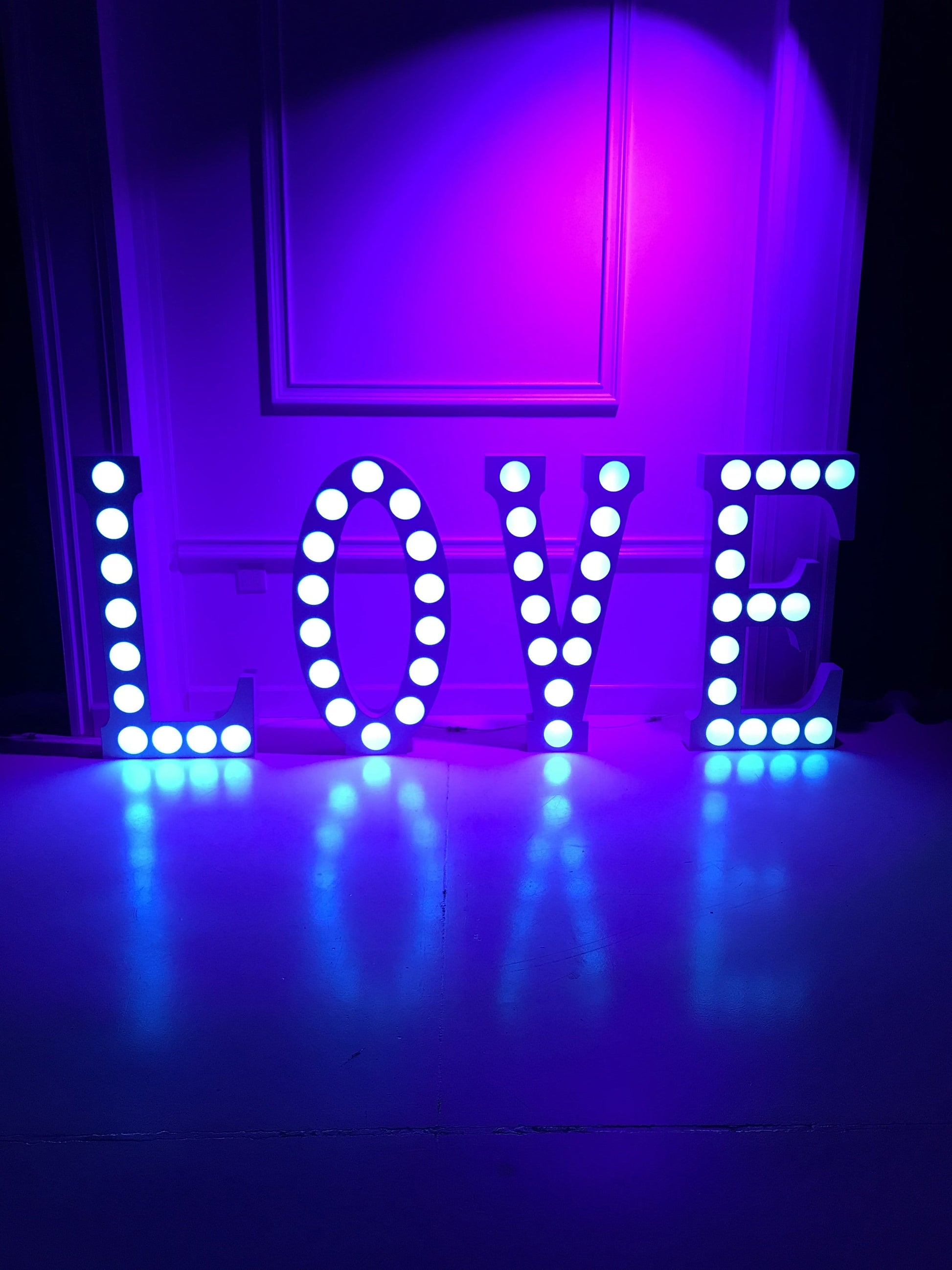 Eliminator Decor Love 2.0 45-inch Tall White LED Letters - ProSound and Stage Lighting
