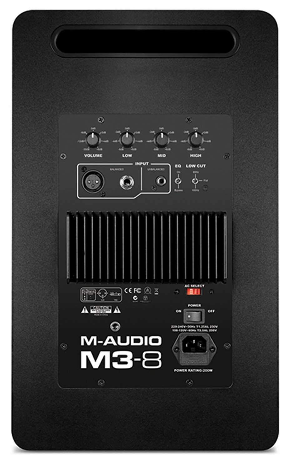 M-Audio M3-8 8-Inch 3-Way Powered Studio Monitor - PSSL ProSound and Stage Lighting