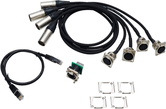MA Lighting MA210629 Adapter Cable set for 4-Port Node 5-Pin XLR Rack Mount Kit - PSSL ProSound and Stage Lighting