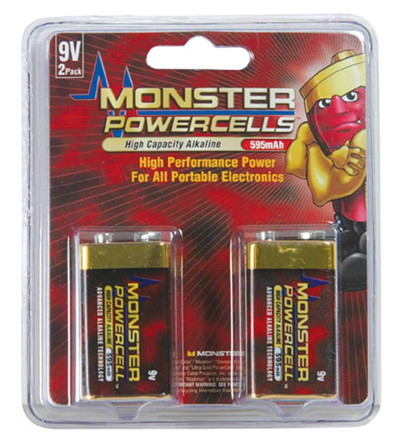 Monster MB9VALKA2 High Capacity 9V Battery 2 Pack - PSSL ProSound and Stage Lighting