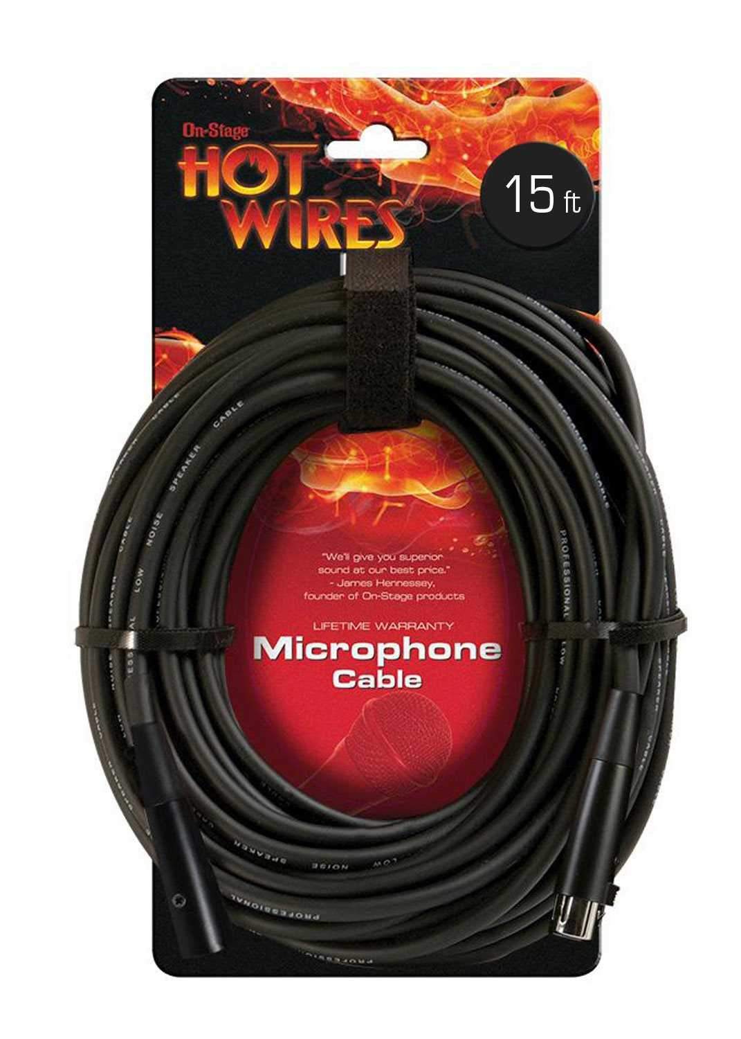 On Stage Microphone Cable 15Ft XLR To XLR - PSSL ProSound and Stage Lighting