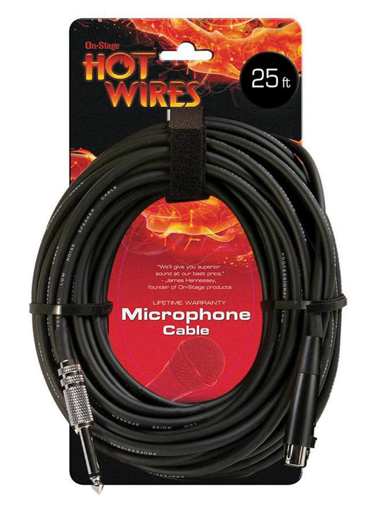 On Stage Microphone Cable 25Ft XLR To 1/4 - PSSL ProSound and Stage Lighting