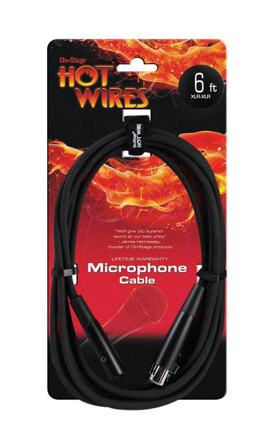 On Stage Microphone Cable 6Ft XLR To XLR - PSSL ProSound and Stage Lighting