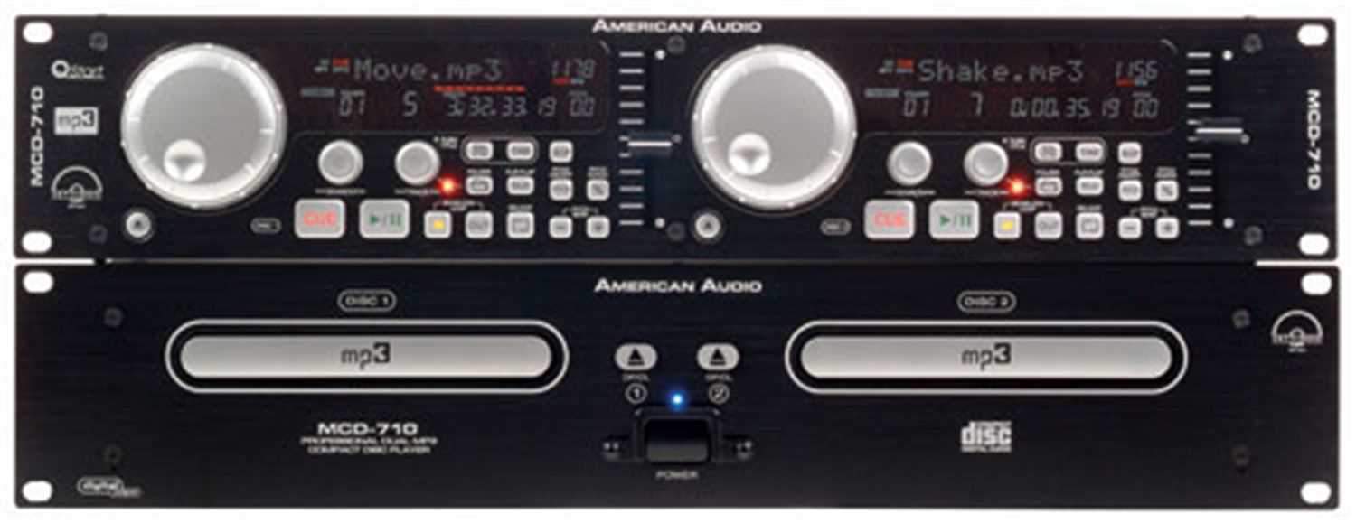 American DJ MCD-710 Dual CD Player with MP3 - PSSL ProSound and Stage Lighting