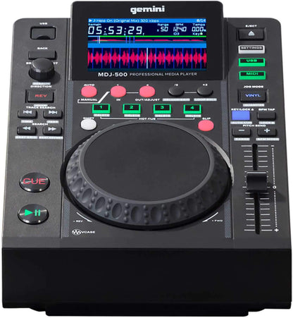 Gemini MDJ-500 Media Player Pair with 2-Channel Mixer - PSSL ProSound and Stage Lighting
