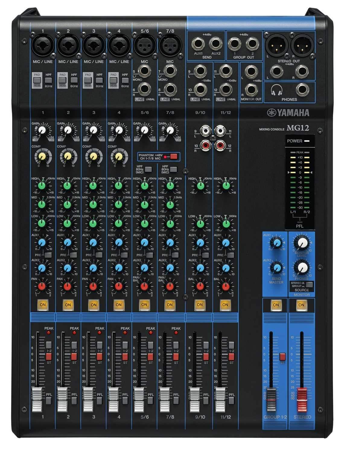 Yamaha MG12 12 In Live Sound PA Mixer - PSSL ProSound and Stage Lighting