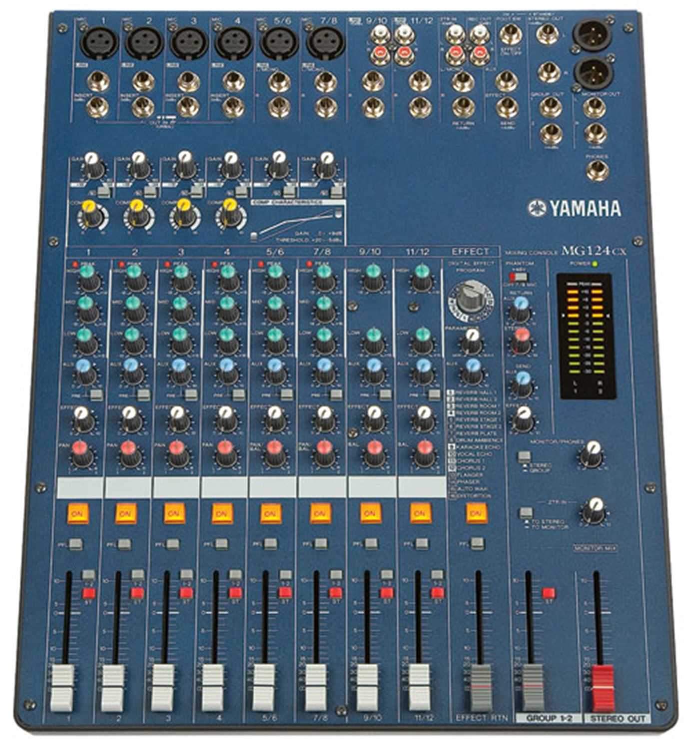 Yamaha MG124CX 12Ch 4Bus Mixer with Fx & Compression - PSSL ProSound and Stage Lighting
