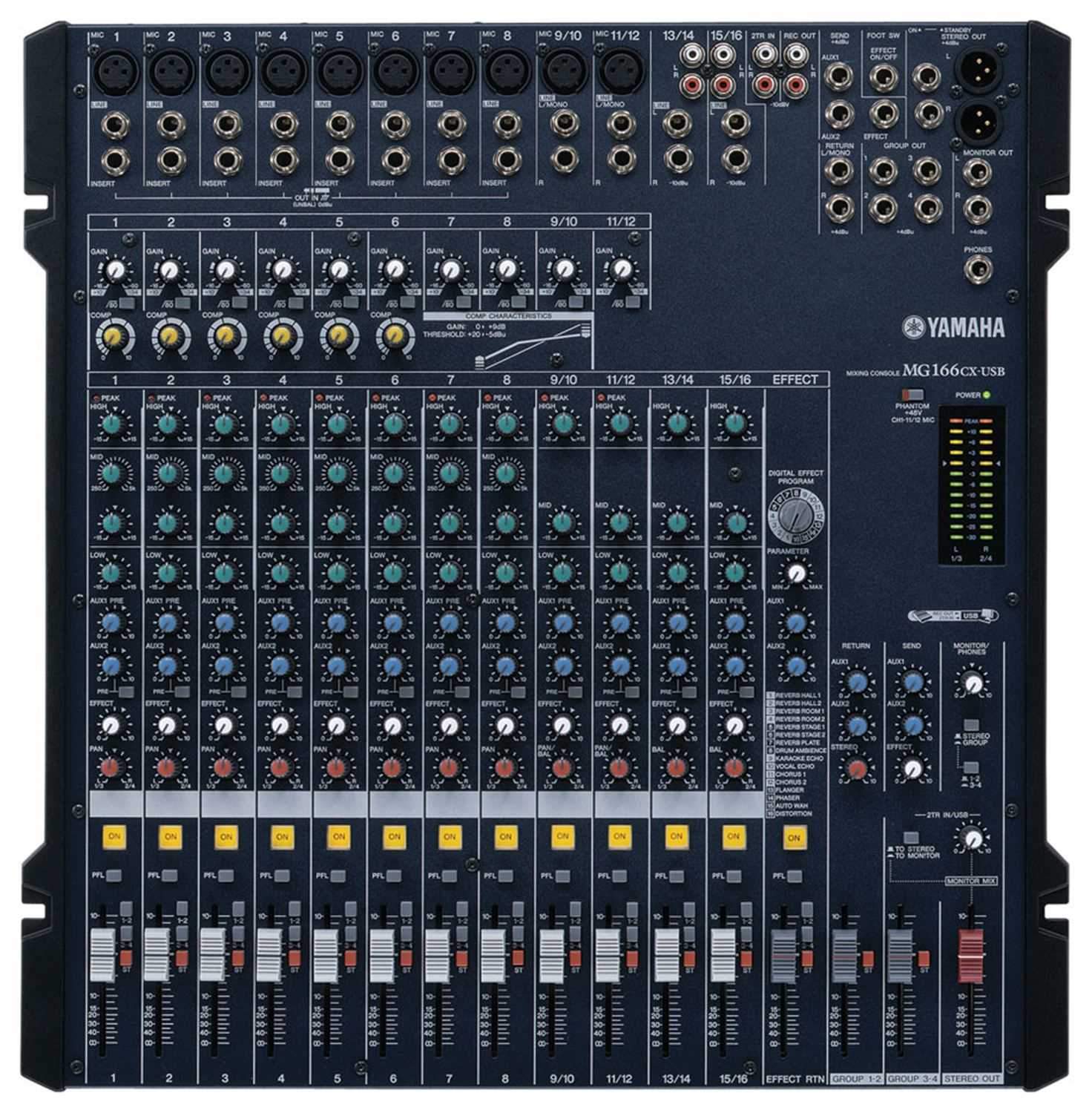 Yamaha MG166CX-USB 16-Ch USB Mixer with FX & Comp - PSSL ProSound and Stage Lighting