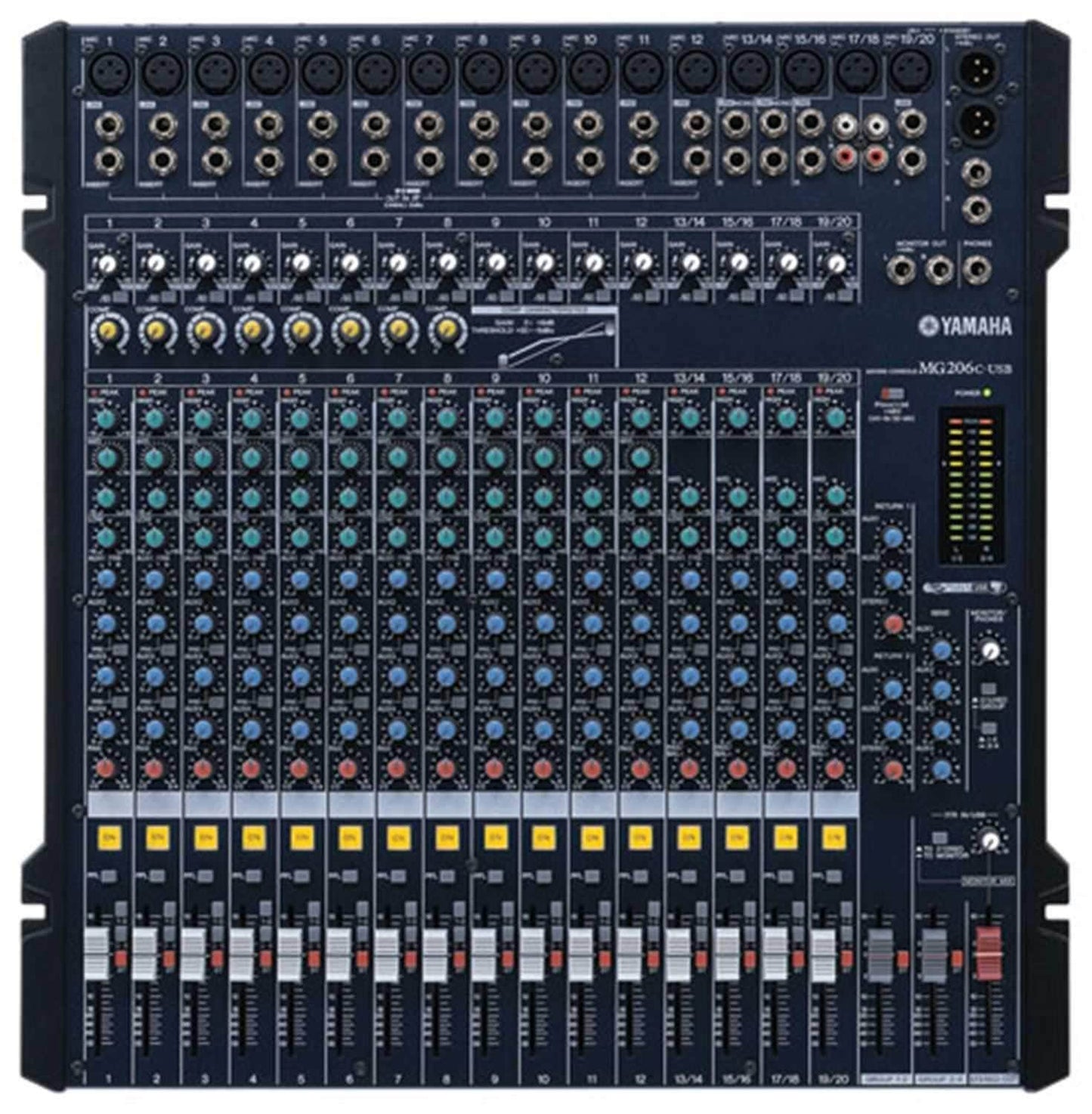 Yamaha MG206C-USB 20-Ch USB Mixer with Compression - PSSL ProSound and Stage Lighting