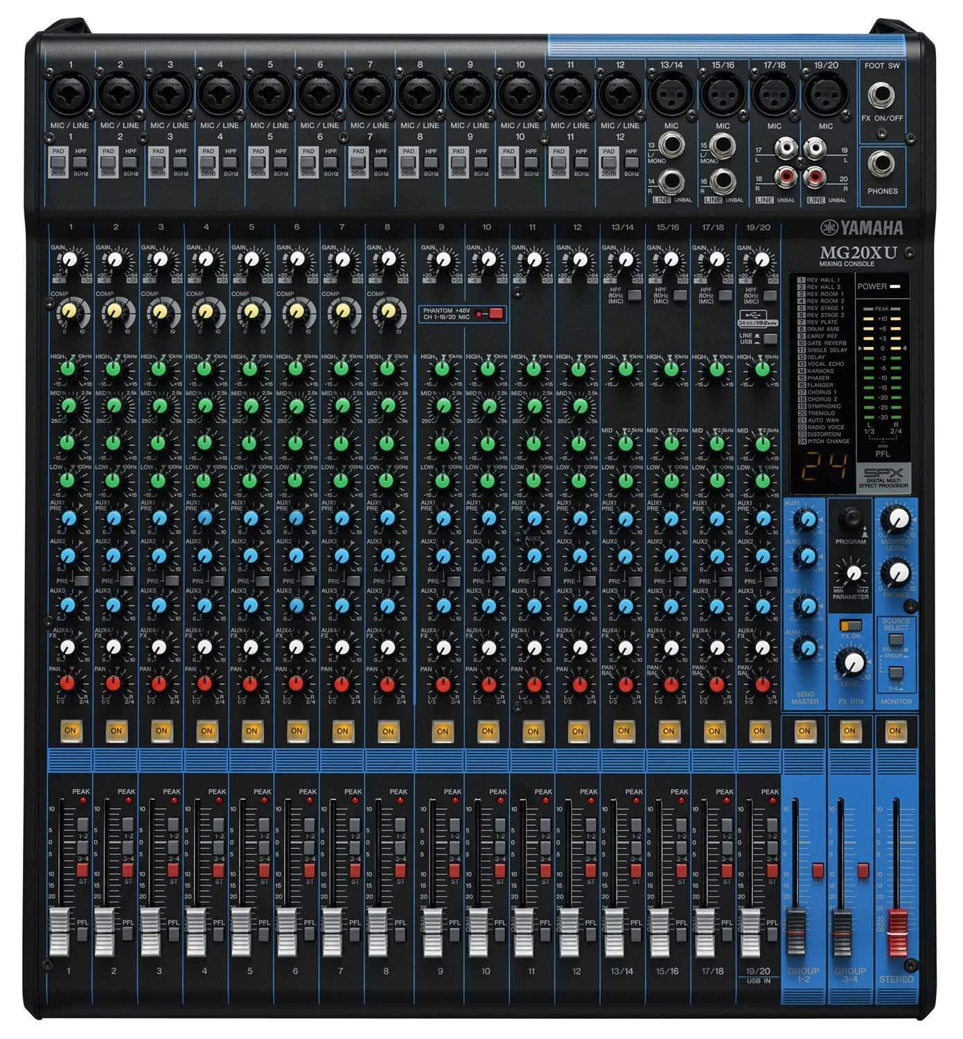 Yamaha MG20XU 20-Channel Mixer with USB Interface - PSSL ProSound and Stage Lighting