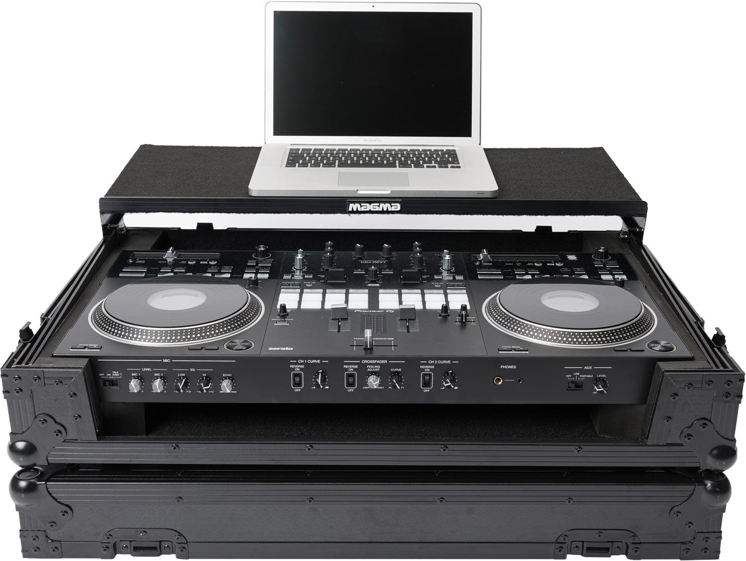 Magma MGA41021 DJ-Controller Workstation w/ Wheels for the DDJ-REV7 In Black - PSSL ProSound and Stage Lighting