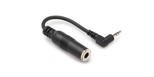 Hosa Headphone Adaptor 1/4 TRS to Right-Angle 1/8 TRS 6 Inch - PSSL ProSound and Stage Lighting