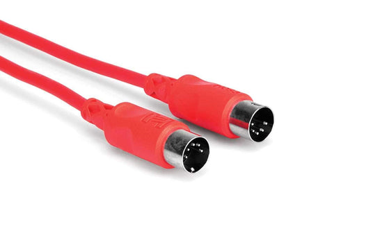 Hosa MID-315RD MIDI Cable 5-pin DIN 15 Foot - Red - PSSL ProSound and Stage Lighting