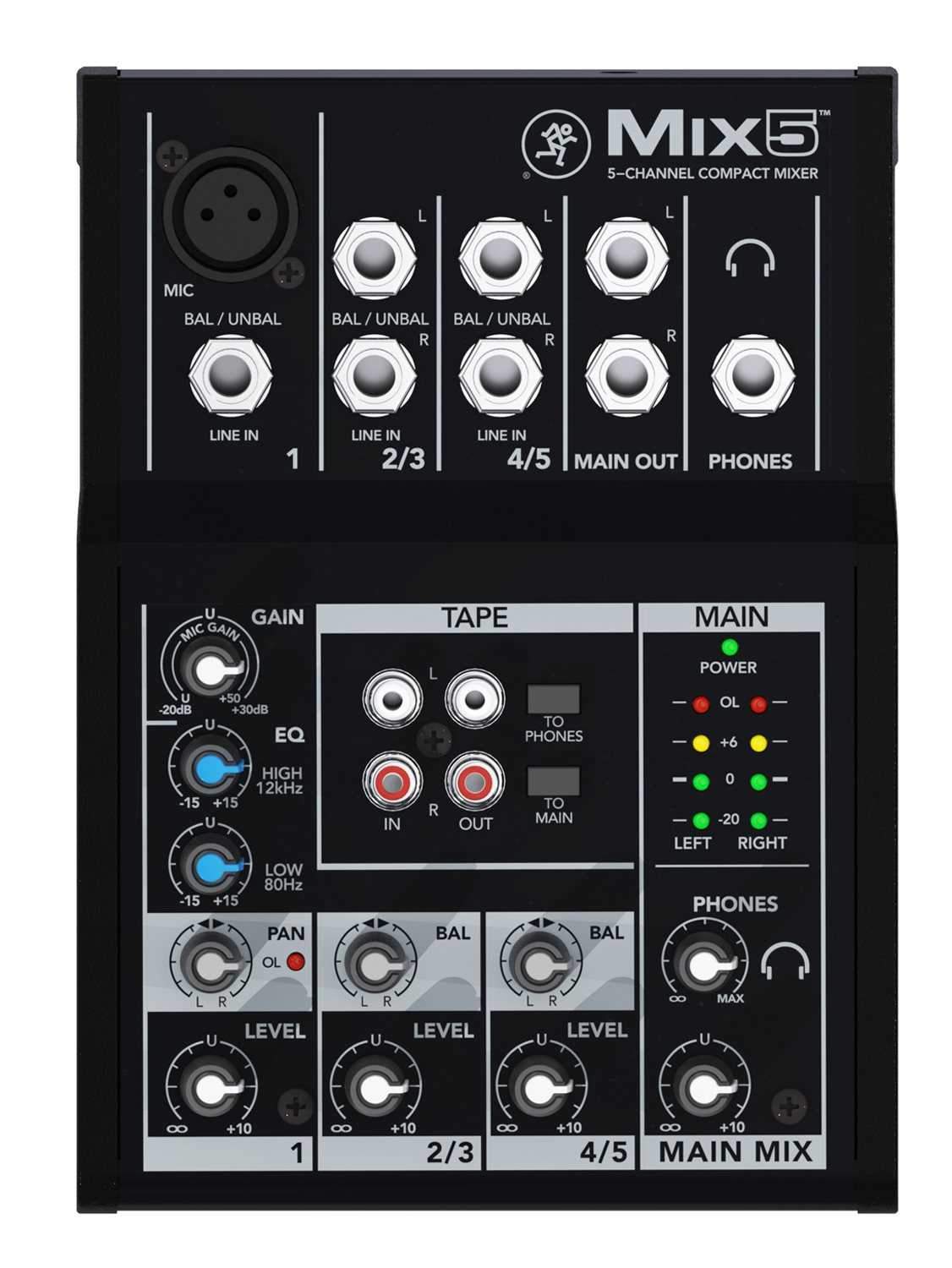 Mackie Mix5 5-Channel Compact Mixer - PSSL ProSound and Stage Lighting