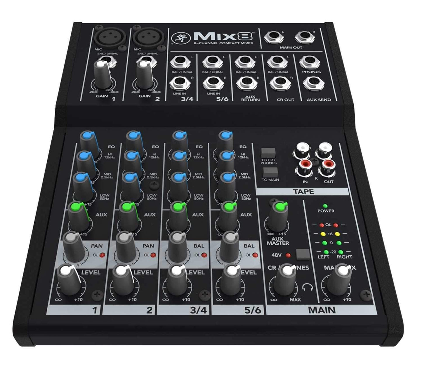 Mackie Mix8 8-Channel Compact Mixer - PSSL ProSound and Stage Lighting