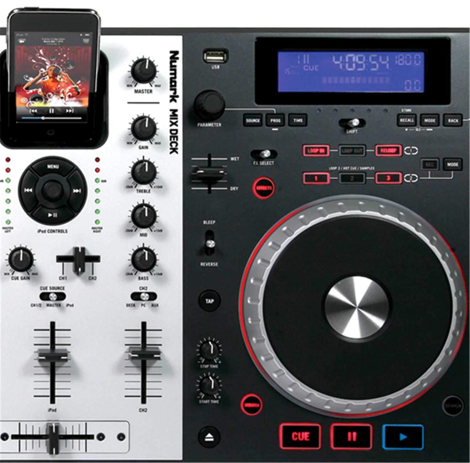 Numark MIXDECK CD/USB MIDI Controller Combo Player - PSSL ProSound and Stage Lighting