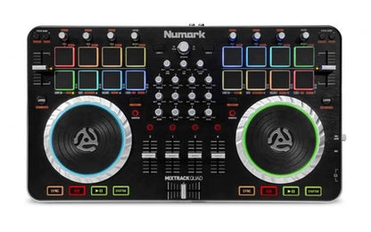 Numark MIXTRACKQUAD 4 Ch DJ Controller with Audio IO - PSSL ProSound and Stage Lighting