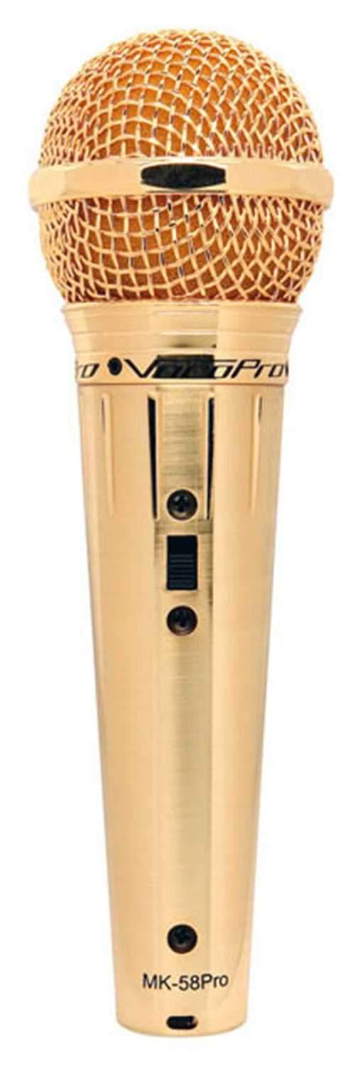 VocoPro MK-58-PRO Gold Finish Dynamic Mic with cable - PSSL ProSound and Stage Lighting