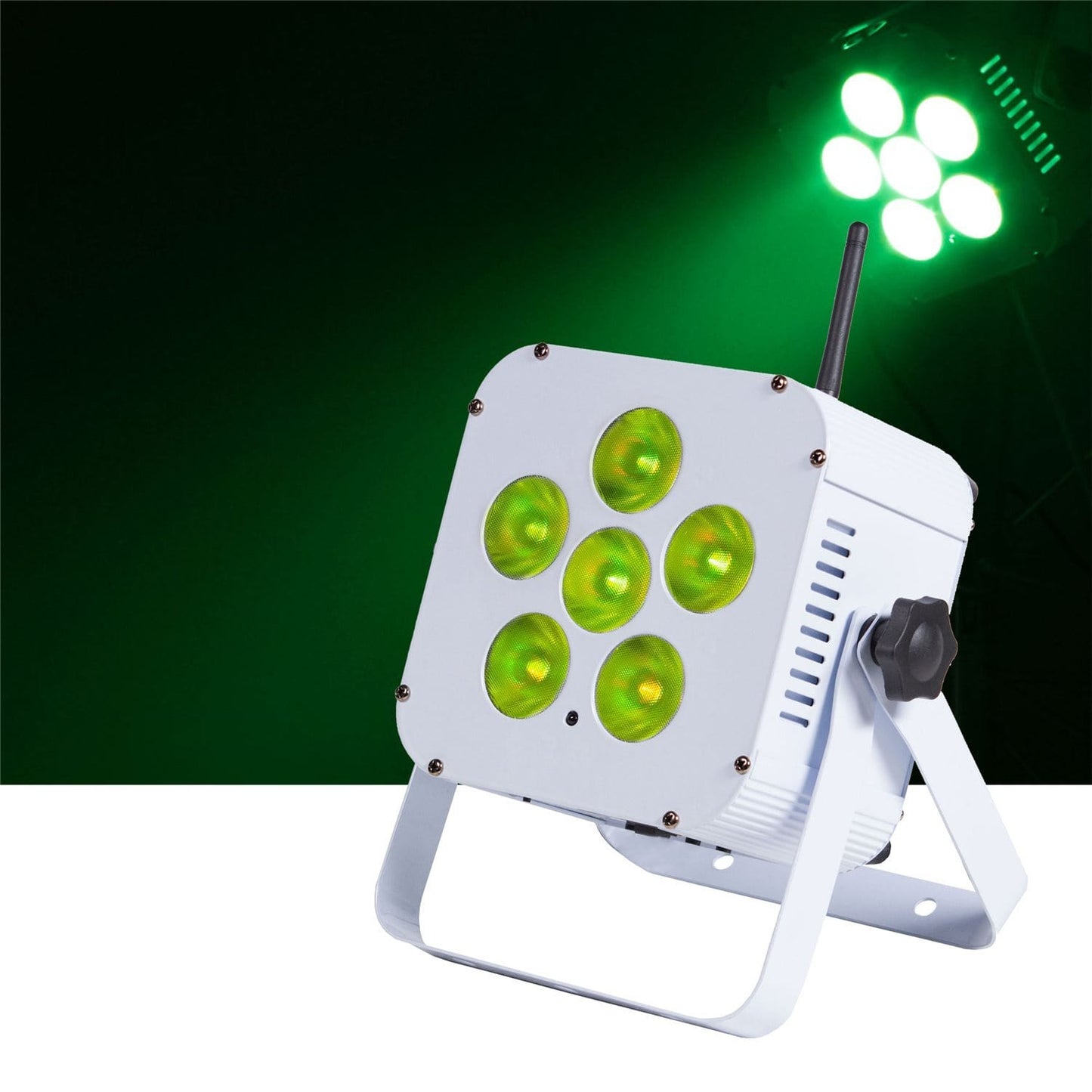 ColorKey MobilePar Hex 6 RGBAW Plus UV Battery-Powered Wireless (White) - PSSL ProSound and Stage Lighting