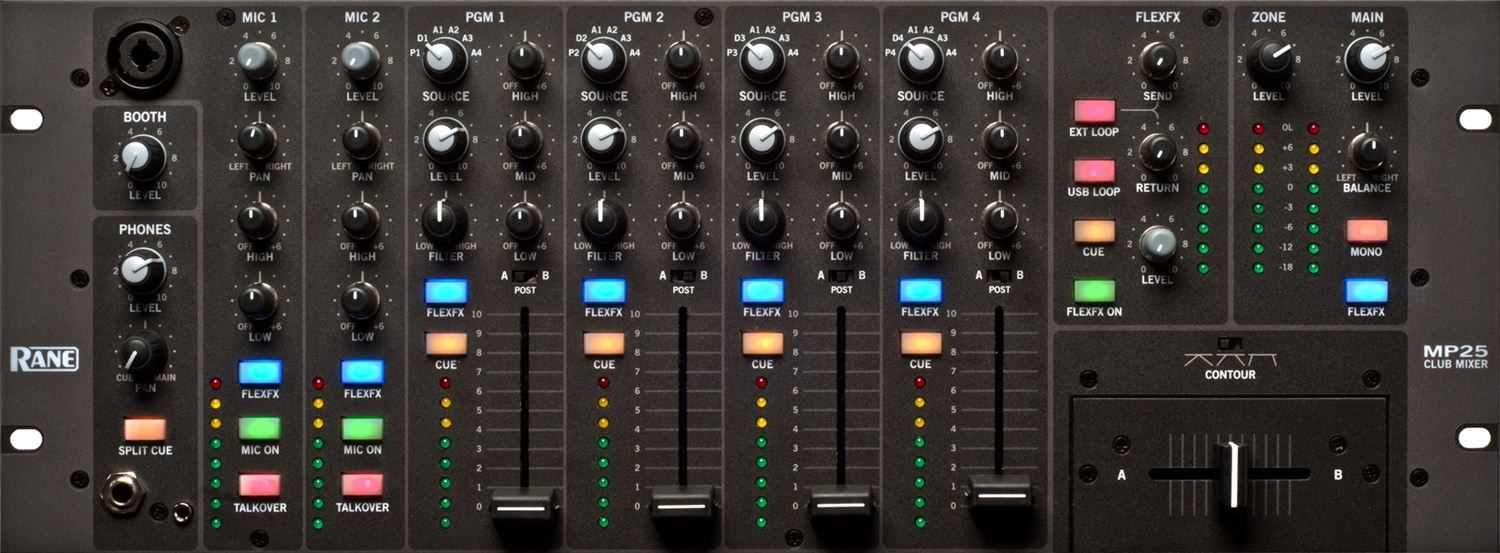RANE MP25 19-Inch 6-Channel Rackmount DJ Mixer - PSSL ProSound and Stage Lighting
